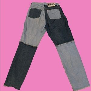 Ragged priest patchwork jeans